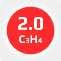 Метилацетилен  (C3H4) 99% в баллоне 12л (5,5кг) (с баллоном)