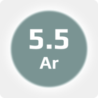 Аргон (Ar) 5.5 (99,9995%) в баллоне 50л 300бар, соединение  G3/4 (DIN 9)